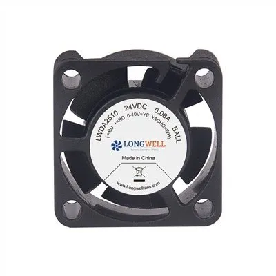 25 x 25 x 10 mm 2510 1 palcový 5 V 12 V 24 voltový vysokorýchlostný malý jednosmerný axiálny ventilátor